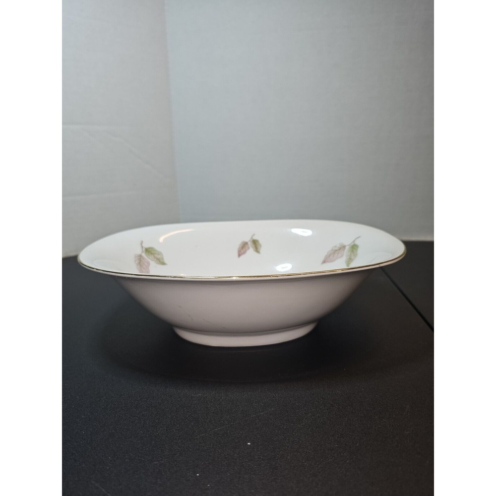 FALLING LEAVES Edelstein made in Bavaria Germany Serving Bowl Vintage Gold Trim